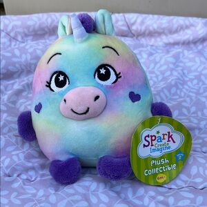 #58 spark create imagine Rainbow Unicorn Plush